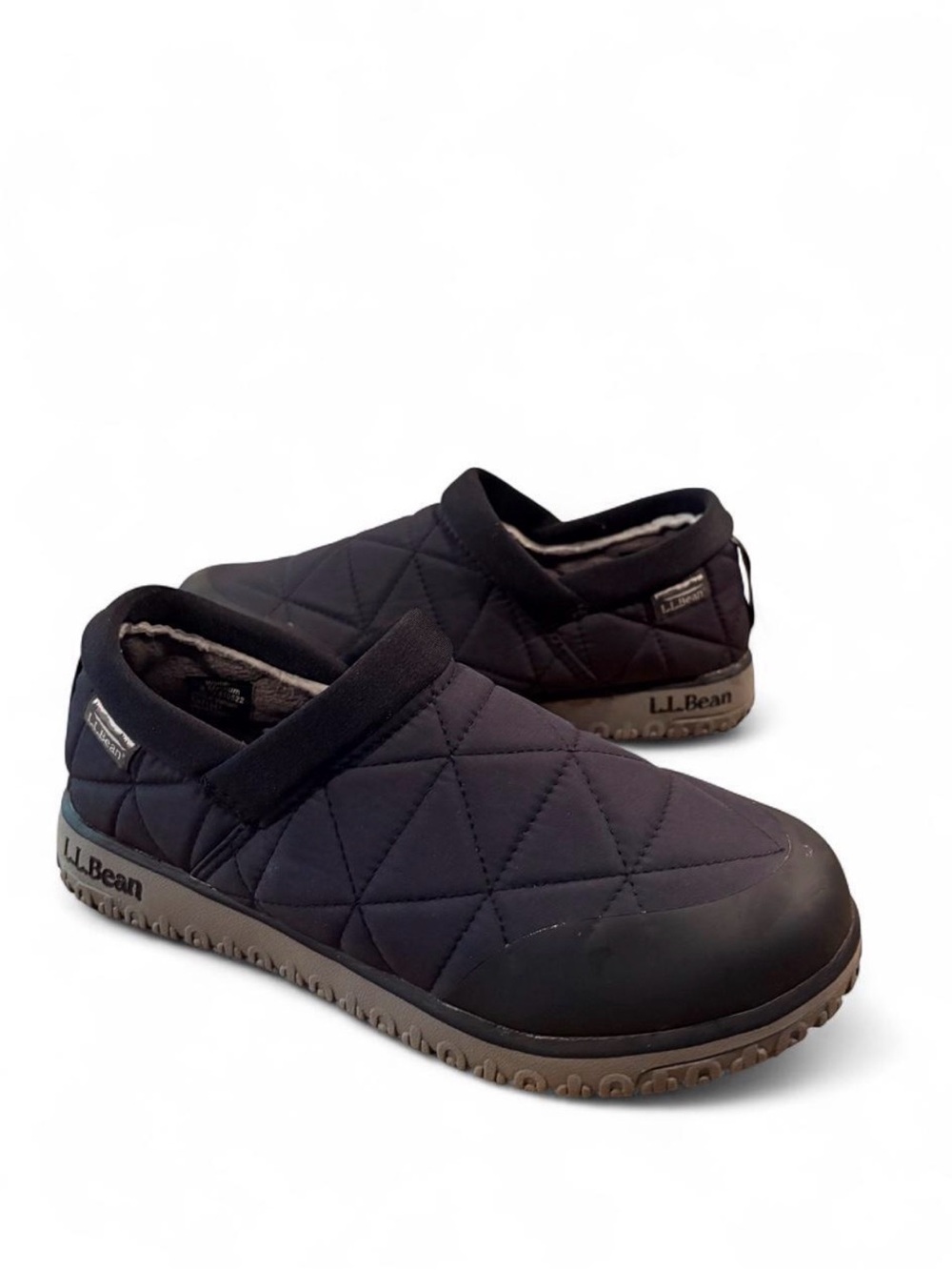 L.L.Bean Women's 8 M Quilted Insulated Slip On Shoes Navy PrimaLoft Outdoor